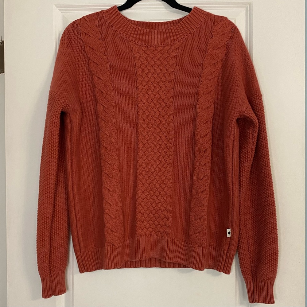 Rhythm. Burnt Orange Cable Knit Sweater
